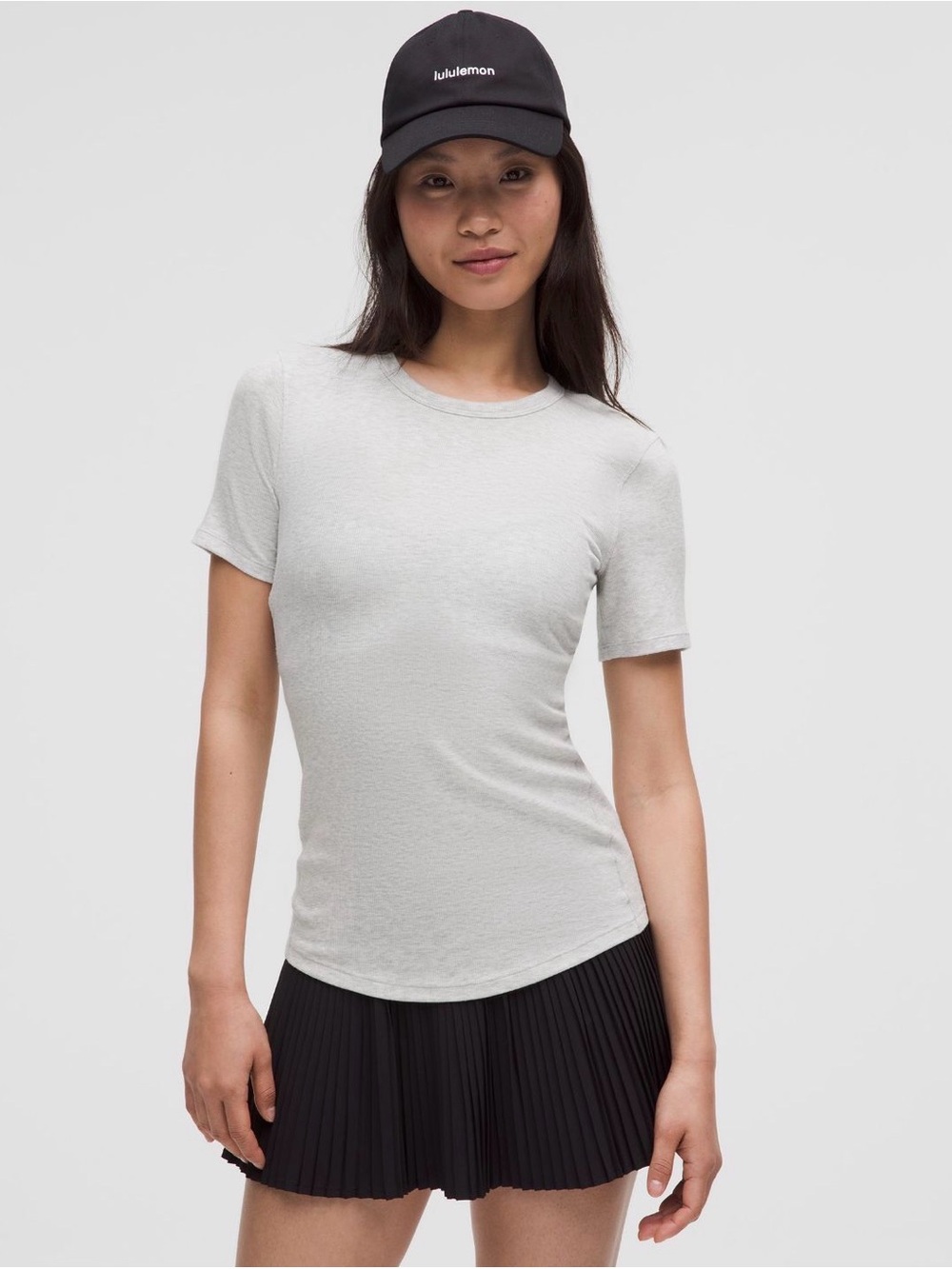 NWT Lululemon Hold Tight Short Sleeve Heathered Core Ultra Light Grey Size 6